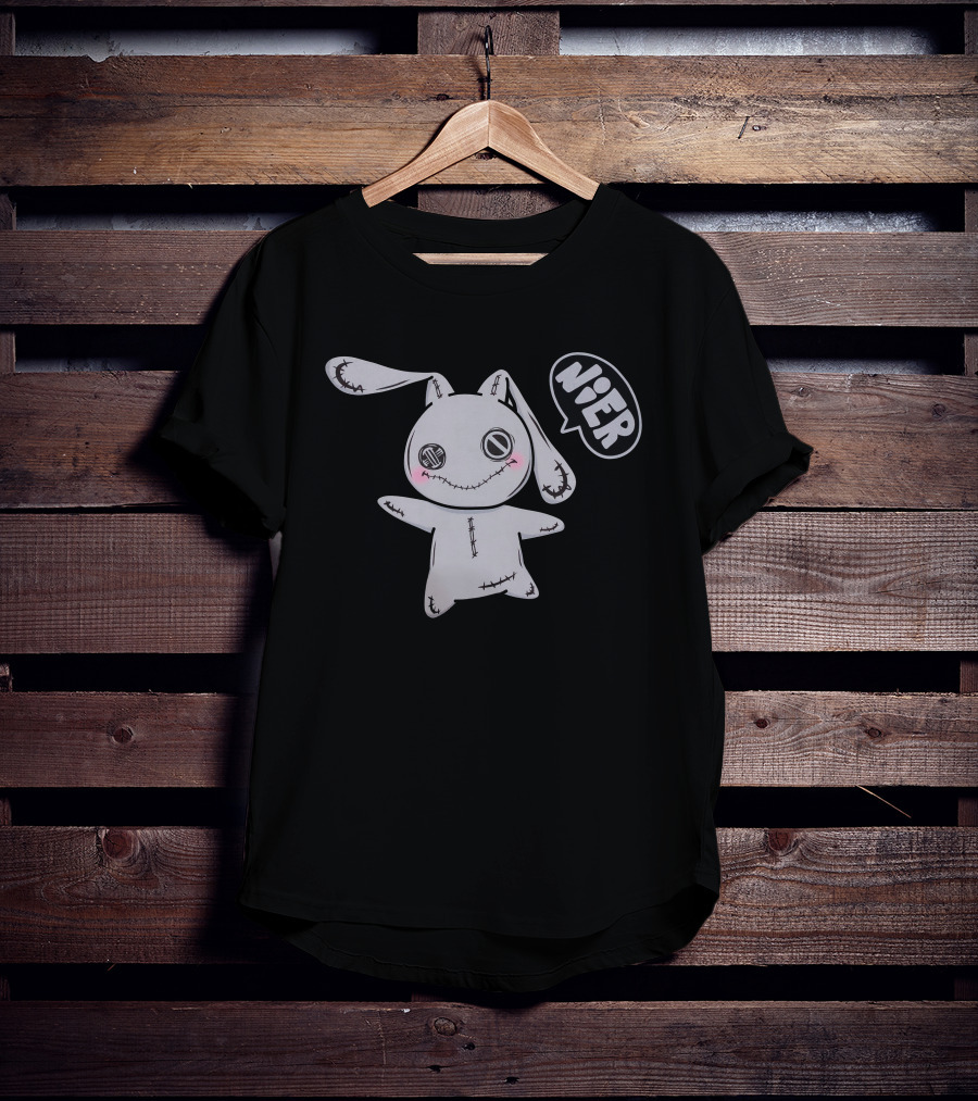 Nier Clothing Tokyo Cutsew Stitched Bunny With Speech Bubble T-Shirt