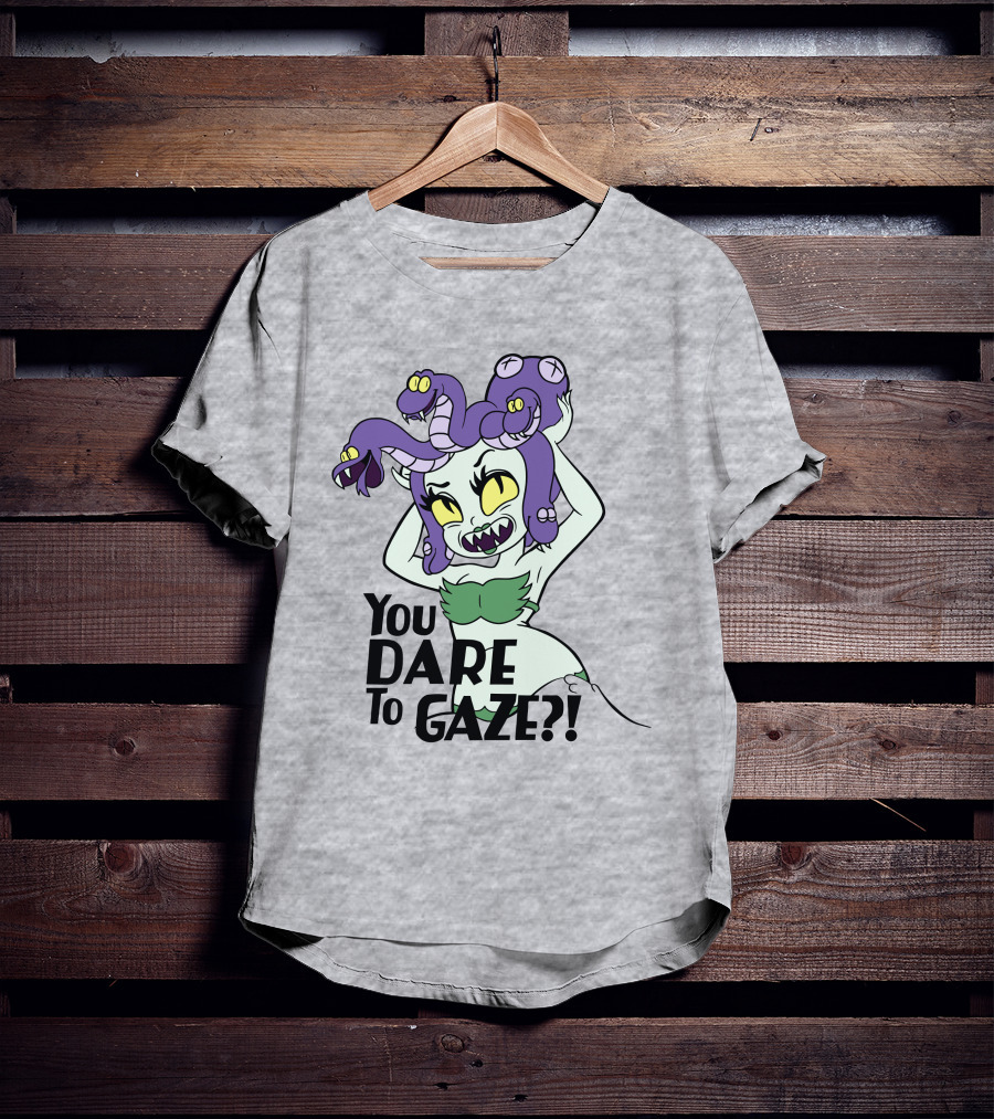 Cuphead Cala Maria Medusa You Dare To Gaze T-Shirt
