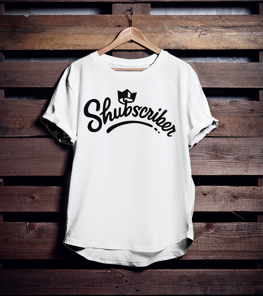 Shubscriber Crown Logo Design Shubble Merch T-Shirt