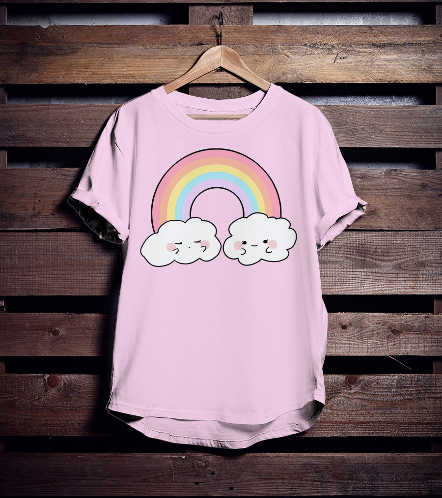 It's Akeila Merch Pastel Rainbow With Clouds T-Shirt