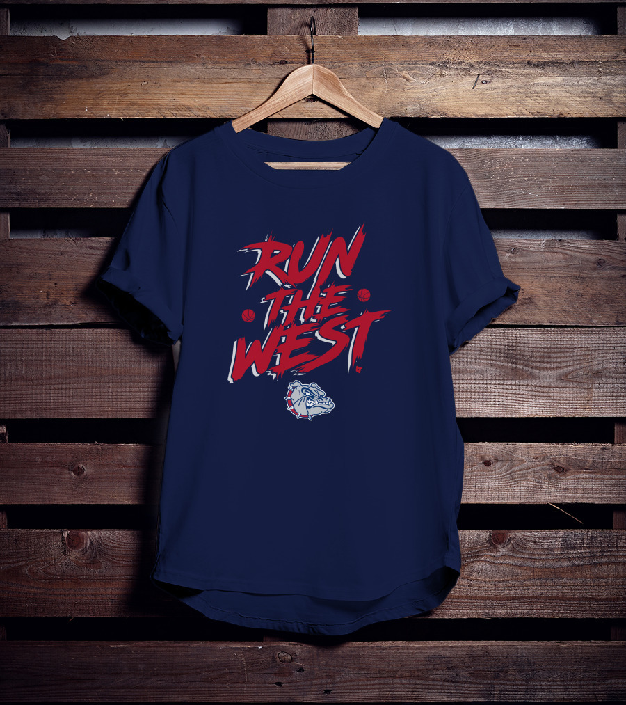 Gonzaga Run The West Bulldogs Basketball T-Shirt