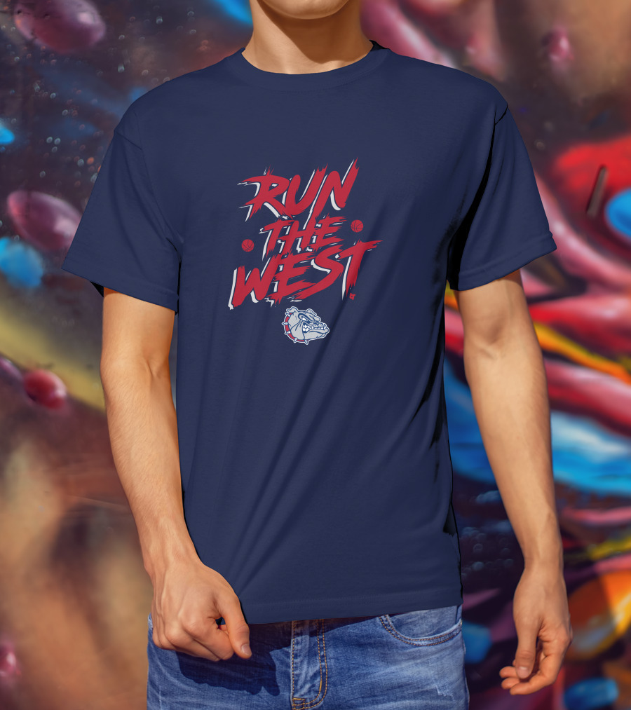 Gonzaga Run The West Bulldogs Basketball T-Shirt