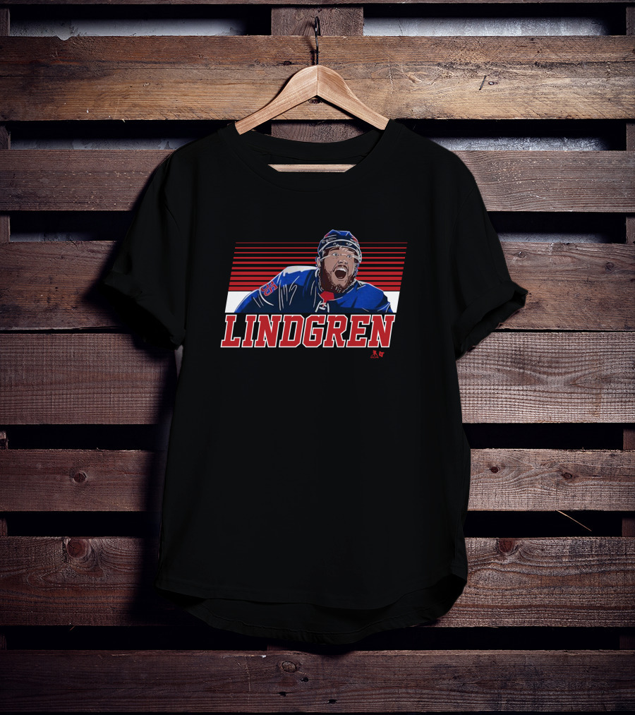 Lindgren Rangers Hockey Stripes Number 55 Sportswear T-Shirt