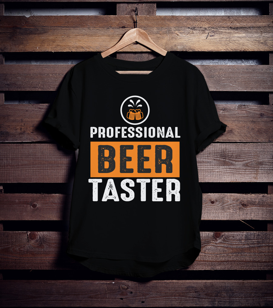 PROFESSIONAL BEER TASTER Two Frothy Mugs T-Shirt
