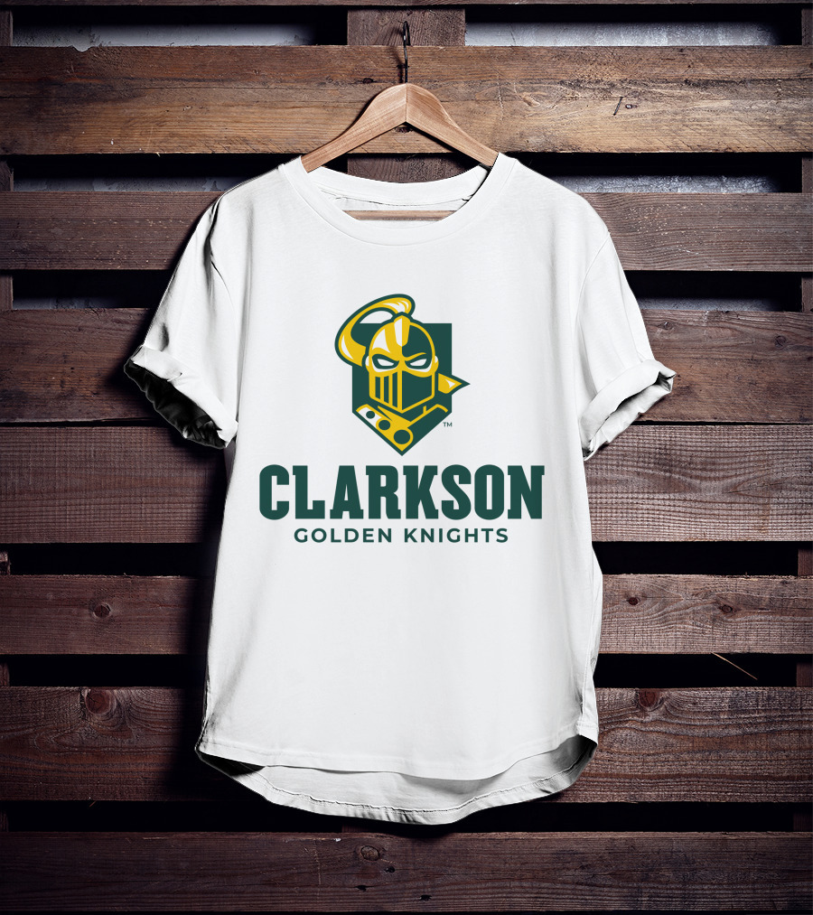Clarkson Golden Knights Logo Knight Helmet T-Shirt
