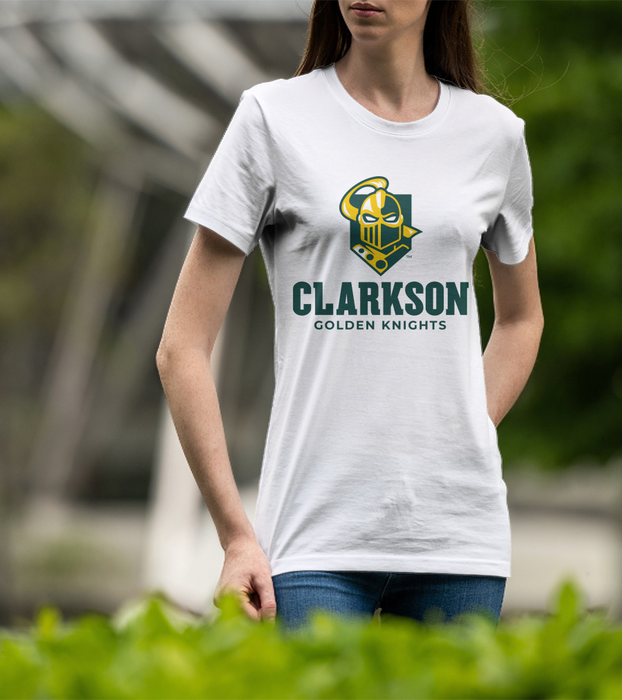 Clarkson Golden Knights Logo Knight Helmet T-Shirt