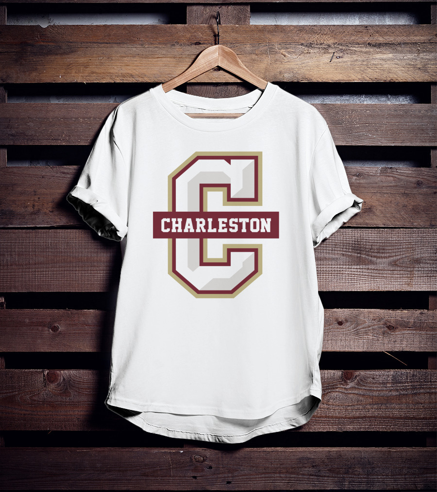 College Of Charleston Cougars Logo Icon With Large C And Charleston Text T-Shirt
