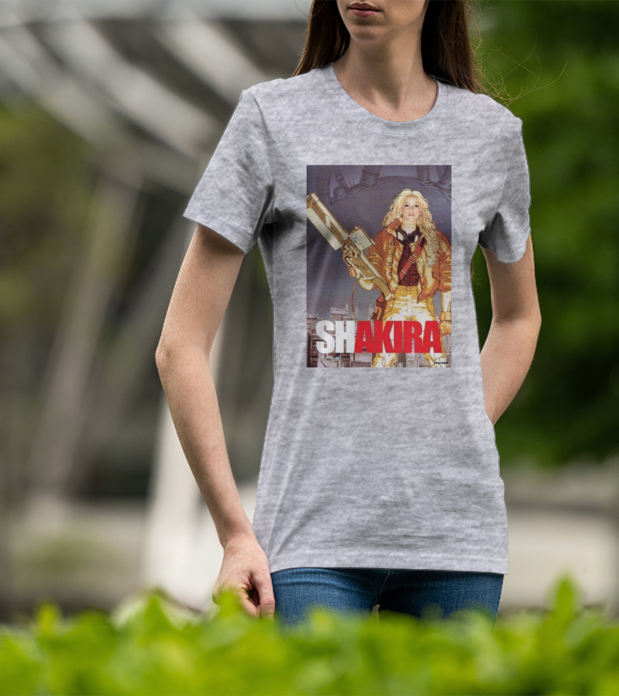 SHAKIRA AKIRA Manga Fusion With Bold Heroic T-Shirt