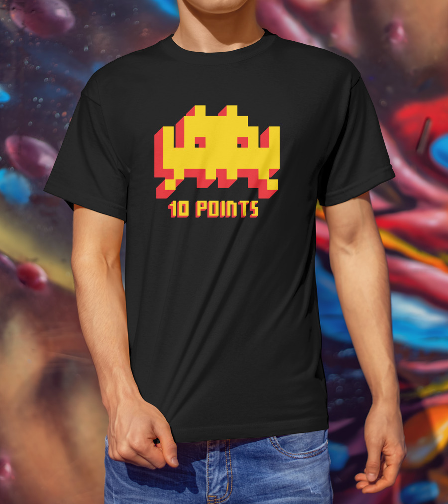 Space Invaders 10 Points Classic Arcade T-Shirt
