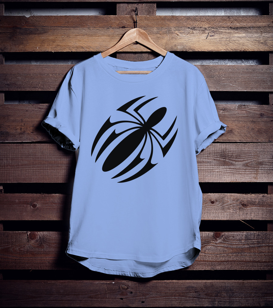Scarlet Spider Iconic Symbol Blue Background T-Shirt