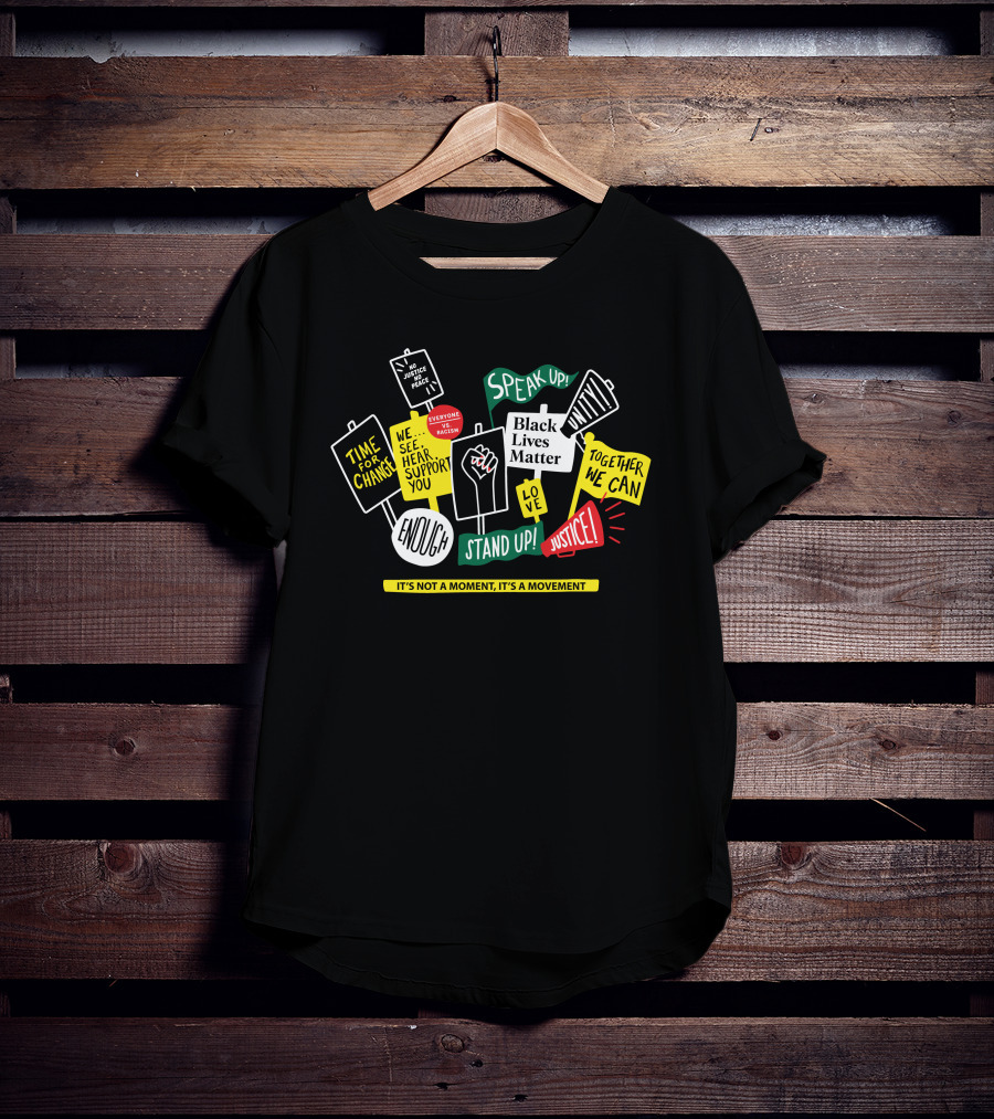 Black Lives Matter Speak Up Stand Up Unity Justice Movement T-Shirt