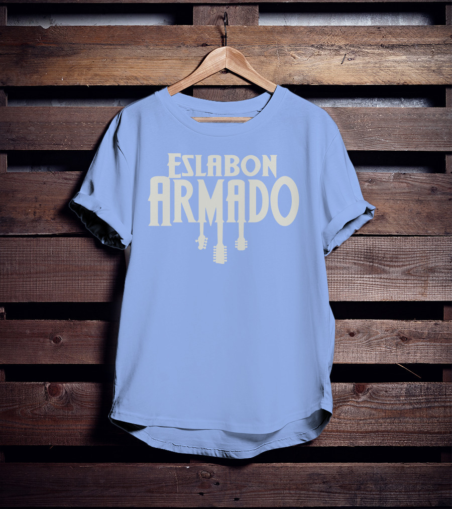 Eslabon Armado Guitar Typography T-Shirt