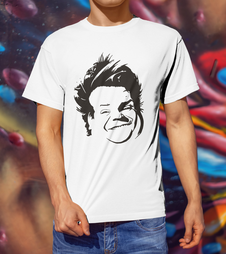 Chris Farley Sketch Face Stencil T-Shirt