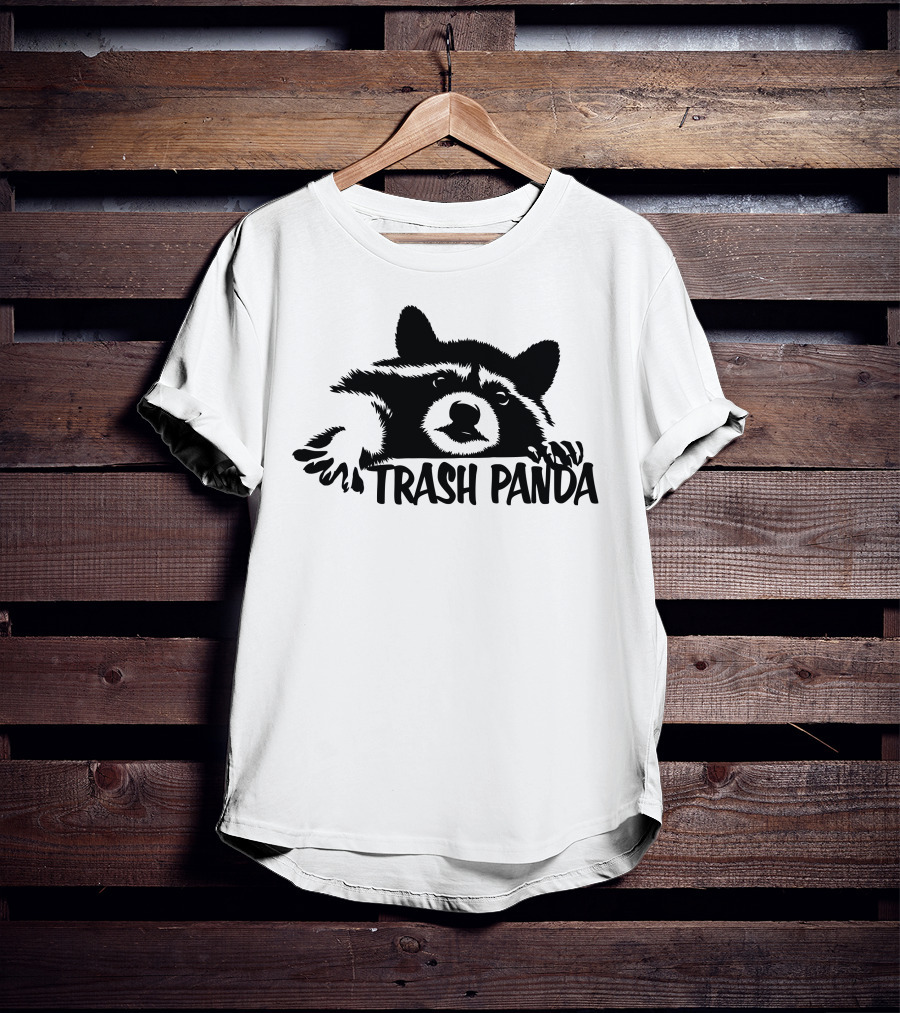 Trash Panda Raccoon Peeking Out T-Shirt
