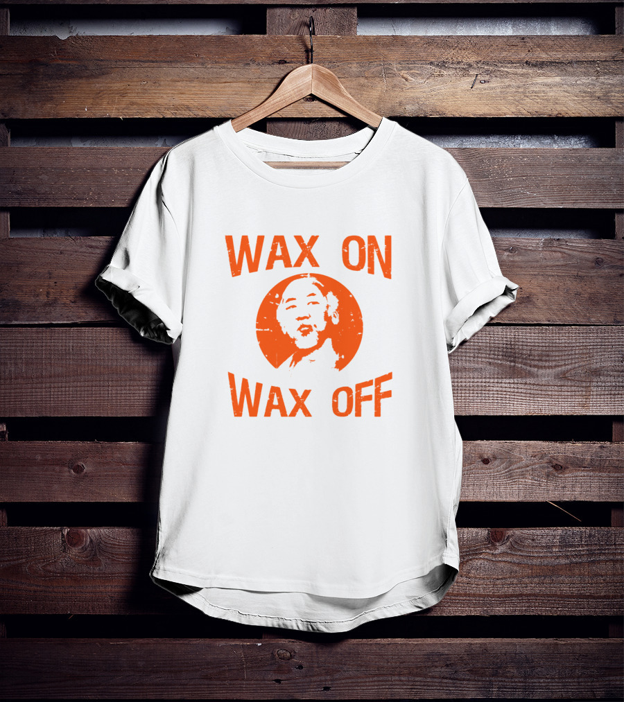 Cobra Kai Karate Kid Wax On Wax Off Mr. Miyagi Circle T-Shirt