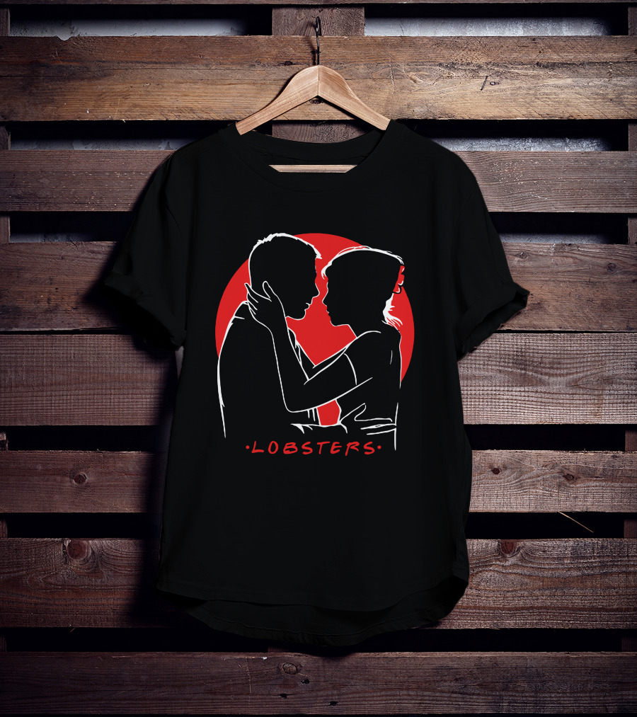 Friends Merch Collection Lobsters Silhouette Red Circle T-Shirt