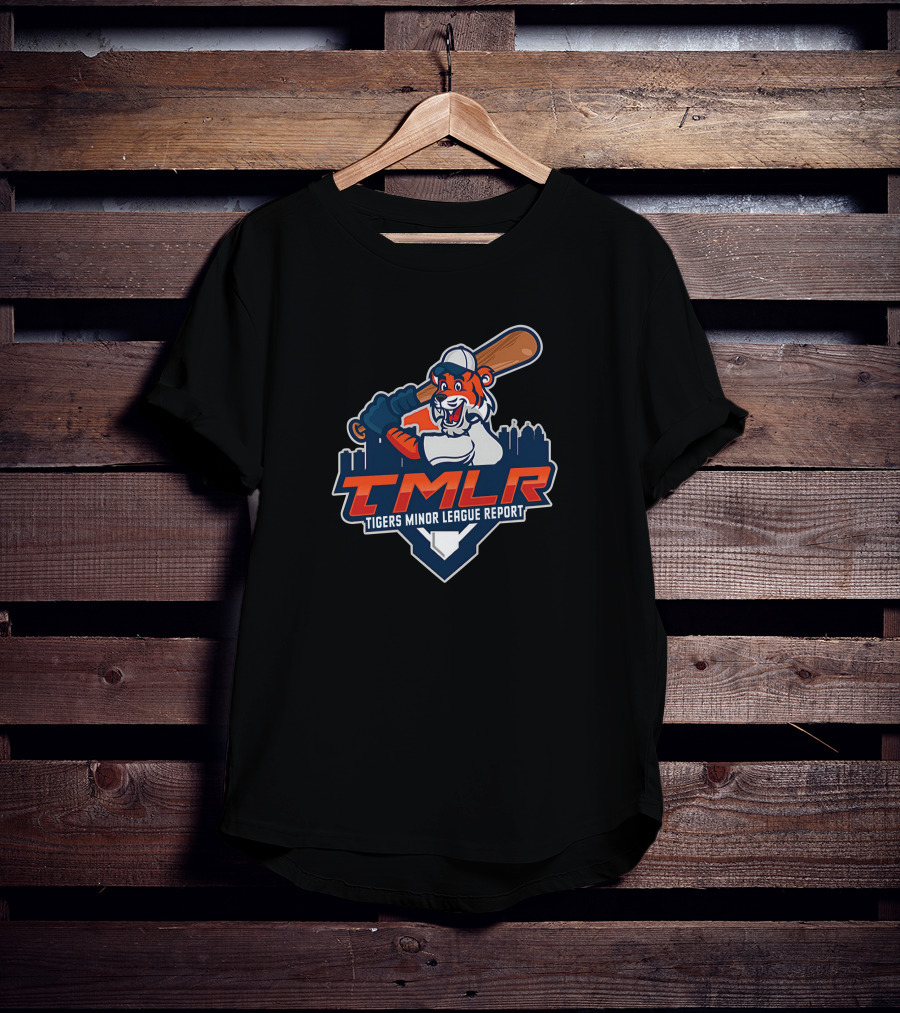 TMLR Tigers Minor League Report Baseball Tiger With Bat T-Shirt