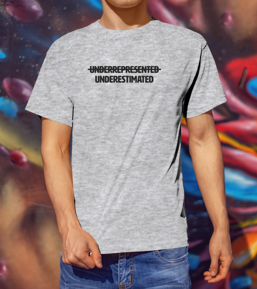 Underrepresented Strikethrough Underestimated Cotton Bureau T-Shirt