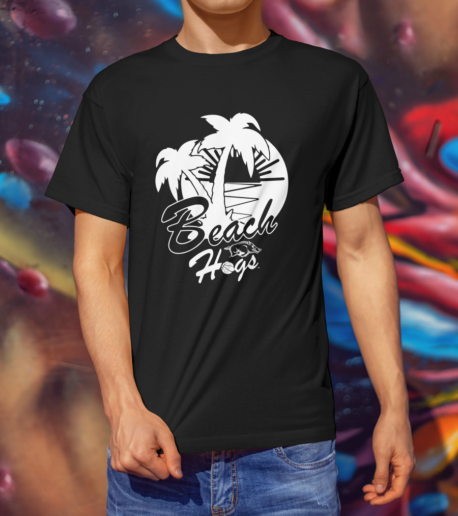 Eric Musselman Beach Hogs 15 Arkansas Razorback Men's Basketball Palm Trees @Razorbackmbb T-Shirt