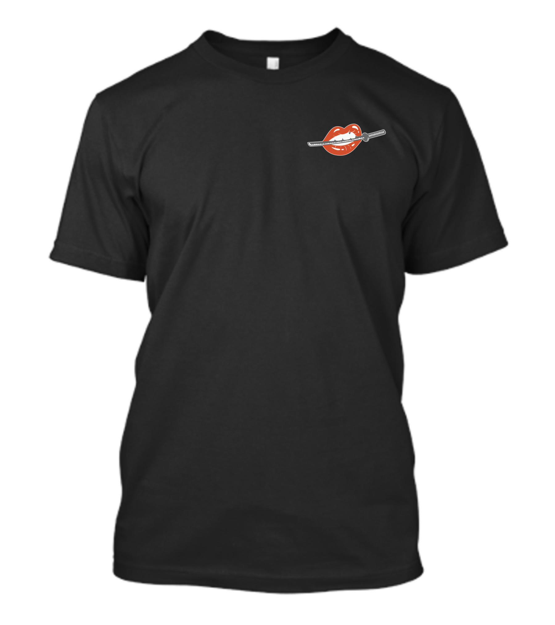 Women And Weapons NFT Merch Lips And Sword T-Shirt