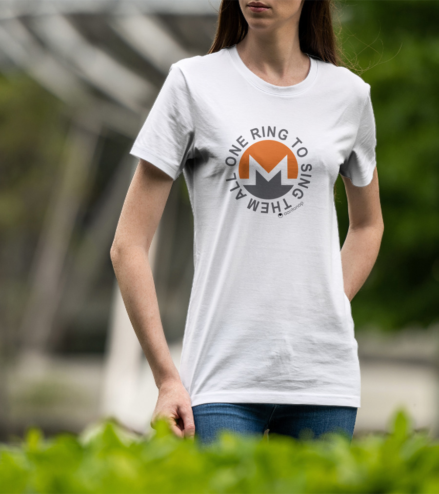 Aantonop Monero Logo One Ring To Sing Them All T-Shirt