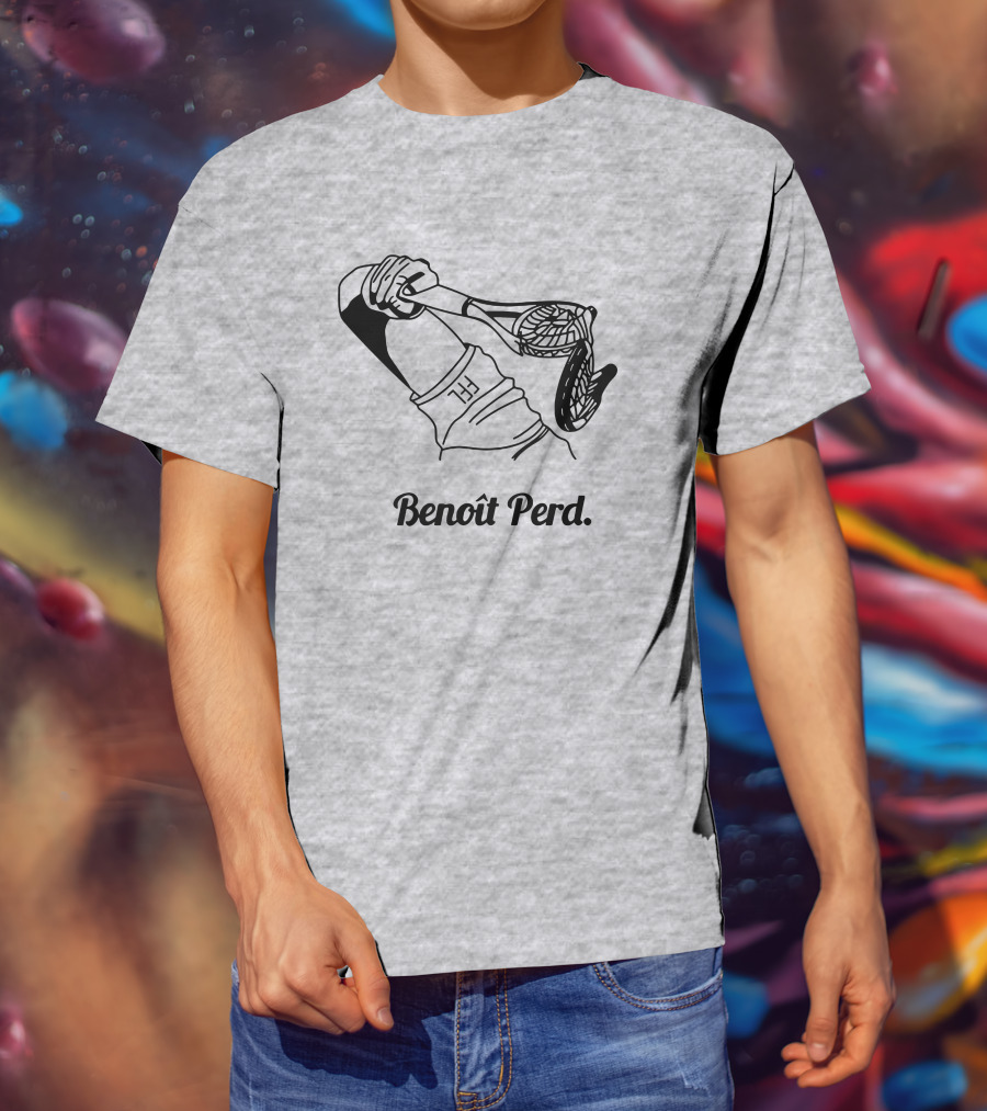 Benoît Perd Ffl Lose Merchandise Tennis Racket Image T-Shirt