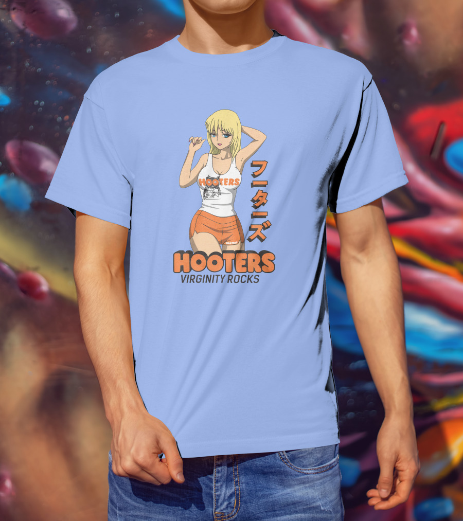 Hooters Anime Girl Virginity Rocks Danny Duncan T-Shirt
