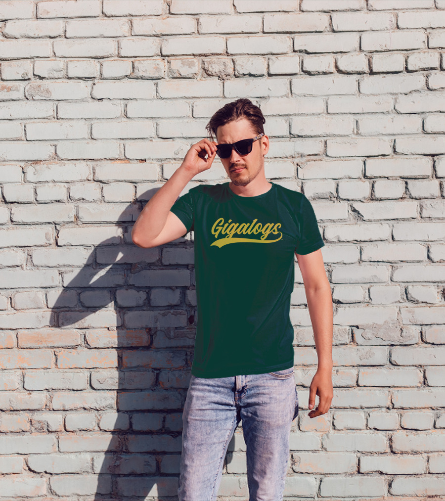 Gigalogs Classic Script Yellow T-Shirt