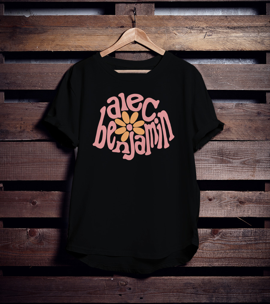 Alec Benjamin Wavy Flower Text With Daisy T-Shirt
