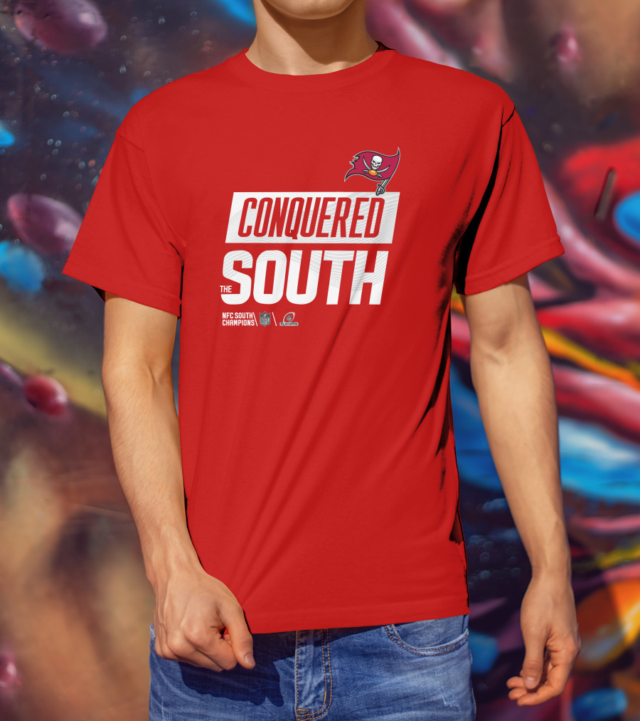 Tampa Bay Buccaneers Conquered South NFL Playoffs Shirt Red T-Shirt