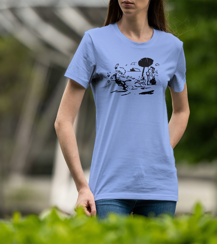 Krazy Kat Jules Pow Zip Comic Scene T-Shirt