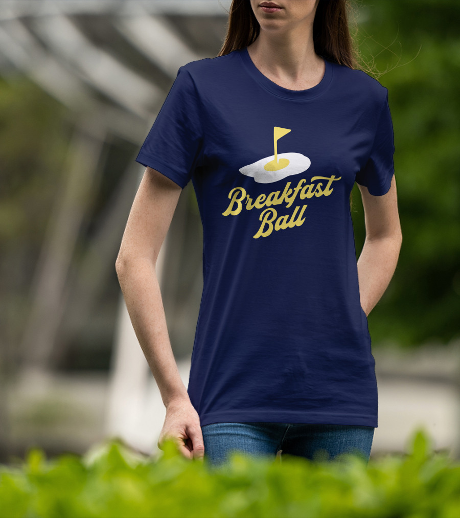 You Betcha Breakfast Ball Egg Golf Flag Crewneck T-Shirt