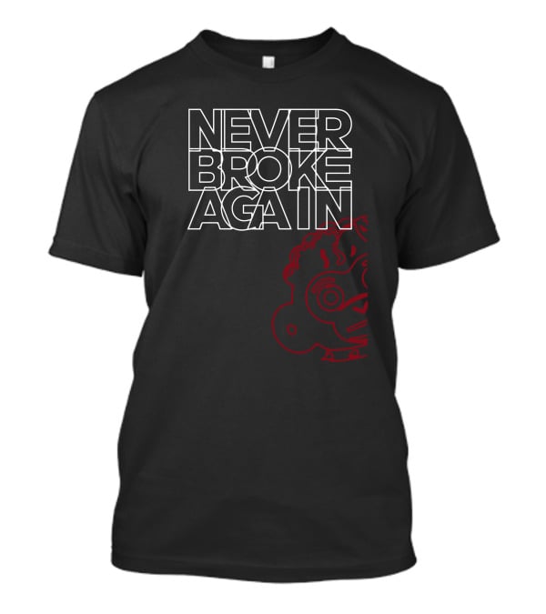 Never Broke Again Overlap Cartoon T-Shirt