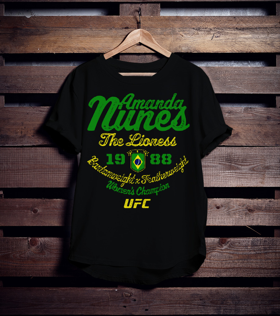 Amanda Nunes The Lioness UFC Bantamweight Featherweight Women's Champion 1988 T-Shirt