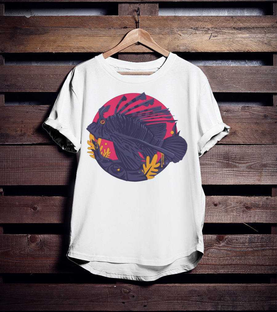 Jade Cicada Vibrant Fish Artwork Merch T-Shirt