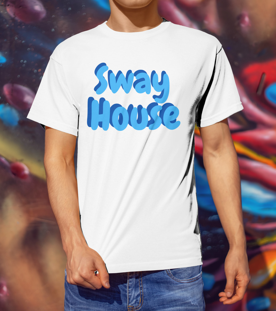 Sway House Bold Blue Text Merchandise T-Shirt