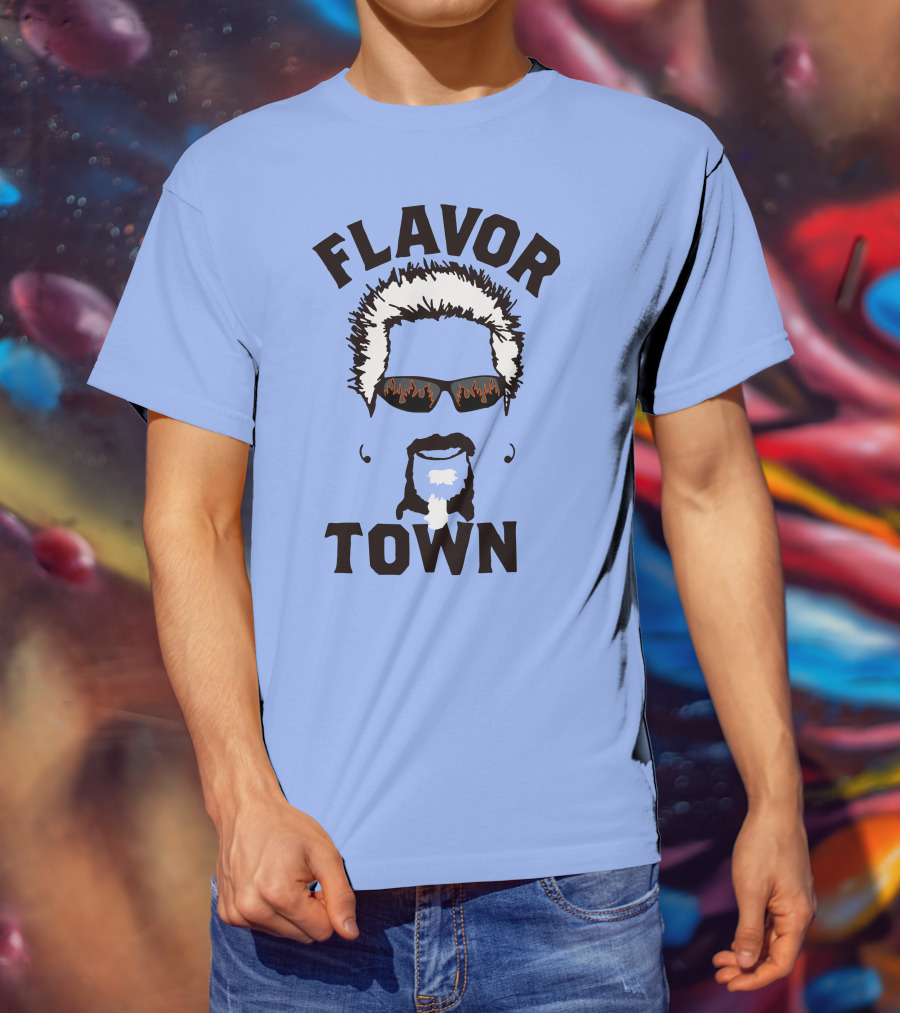 Flavor Town Sunglasses Beard T-Shirt