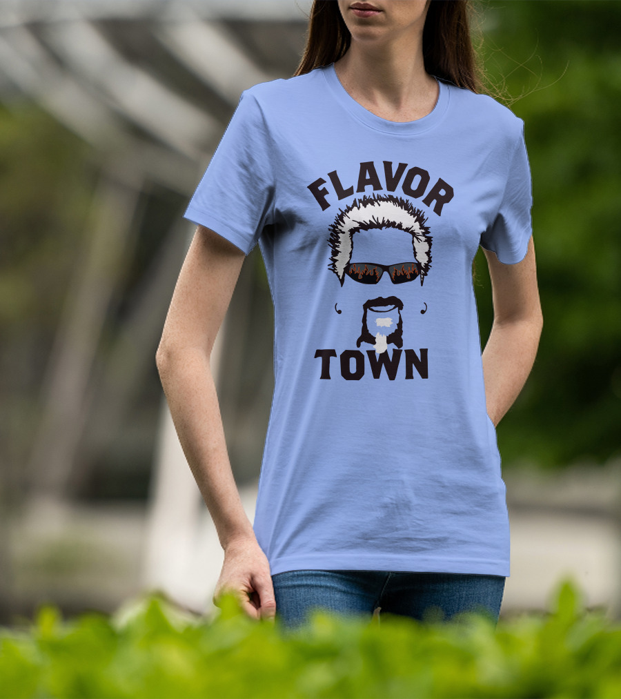 Flavor Town Sunglasses Beard T-Shirt