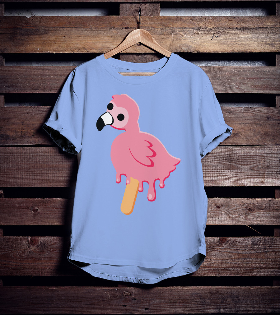 Flamingo Popsicle Melting Drip T-Shirt
