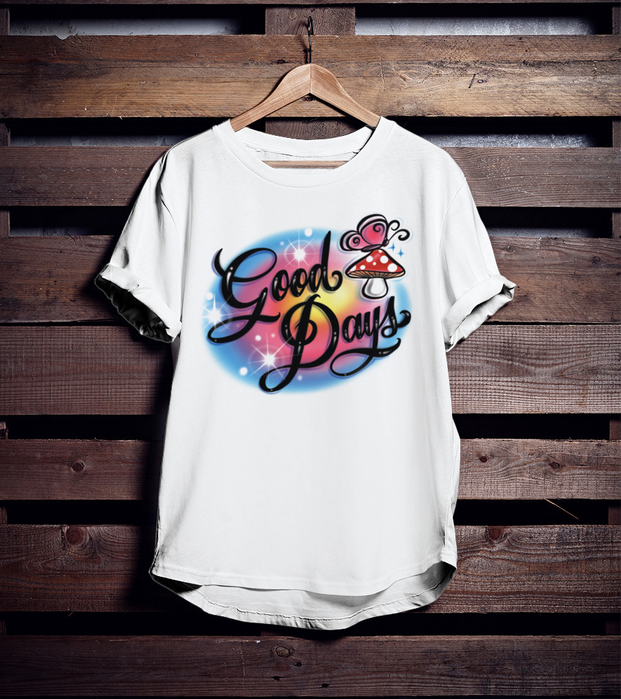 Good Days Mushroom Psychedelic Retro Vibe T-Shirt