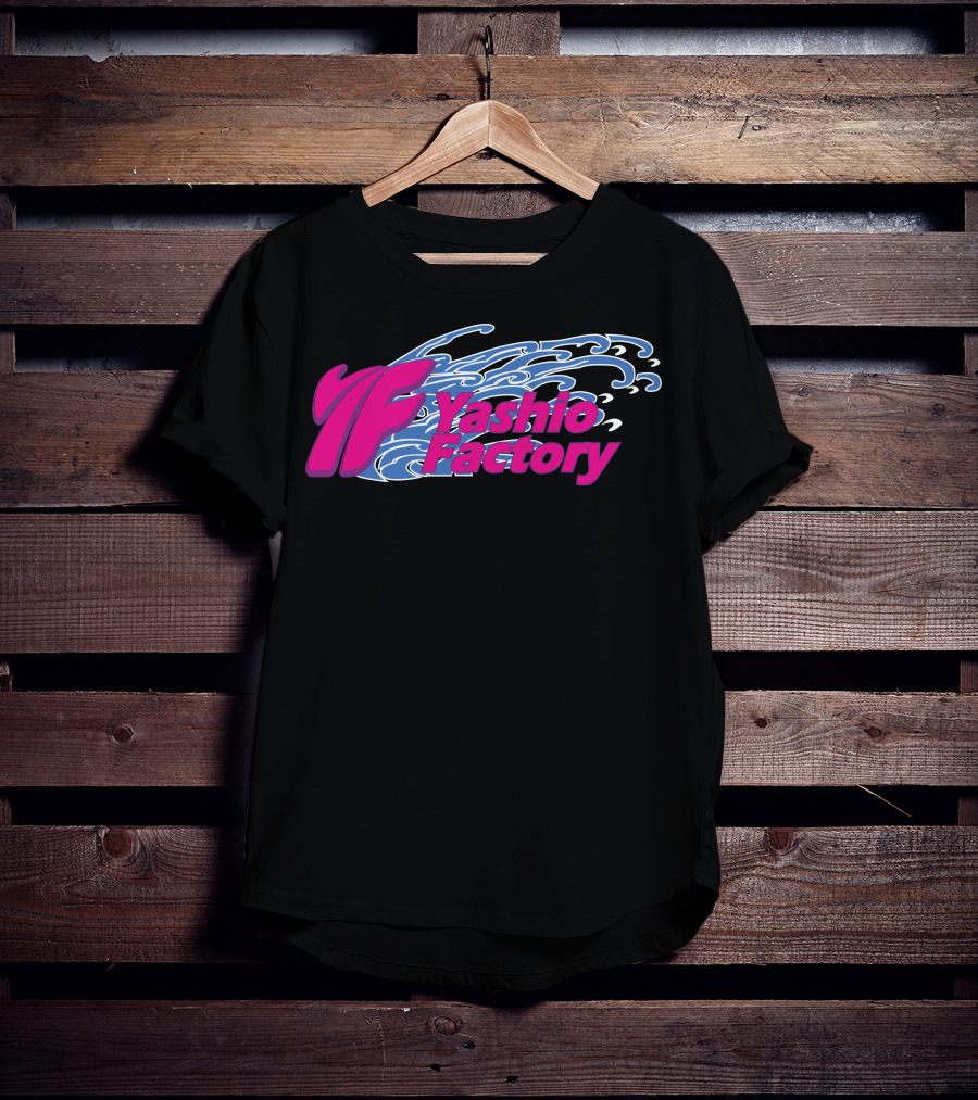 Yashio Factory Pink And Blue Wave T-Shirt