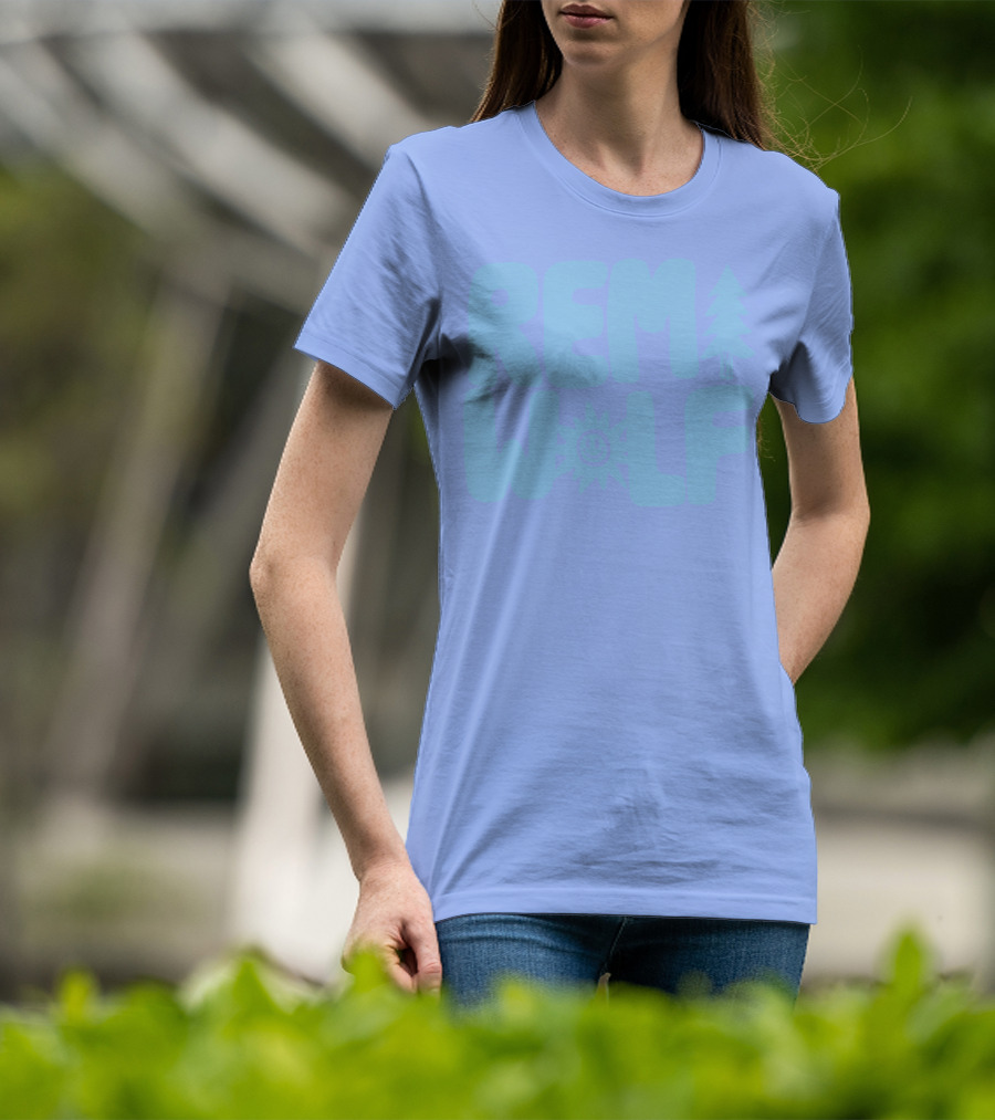 REM WOLF Pine Tree Sun Face T-Shirt