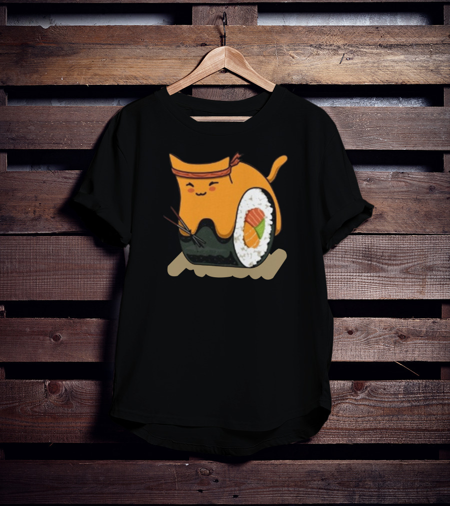 Sodapoppin Shop Sushi Cat Roll T-Shirt