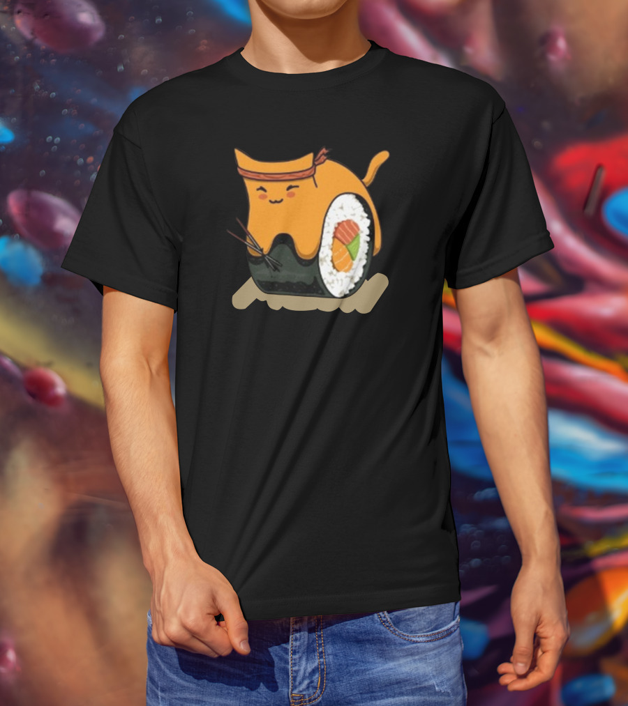 Sodapoppin Shop Sushi Cat Roll T-Shirt