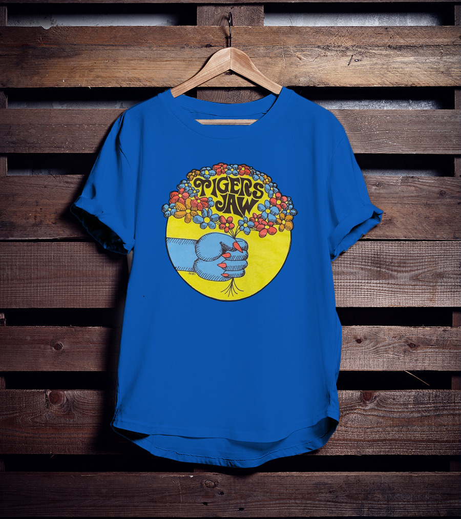 Tigers Jaw Flower Fist Retro Psychedelic Merch T-Shirt