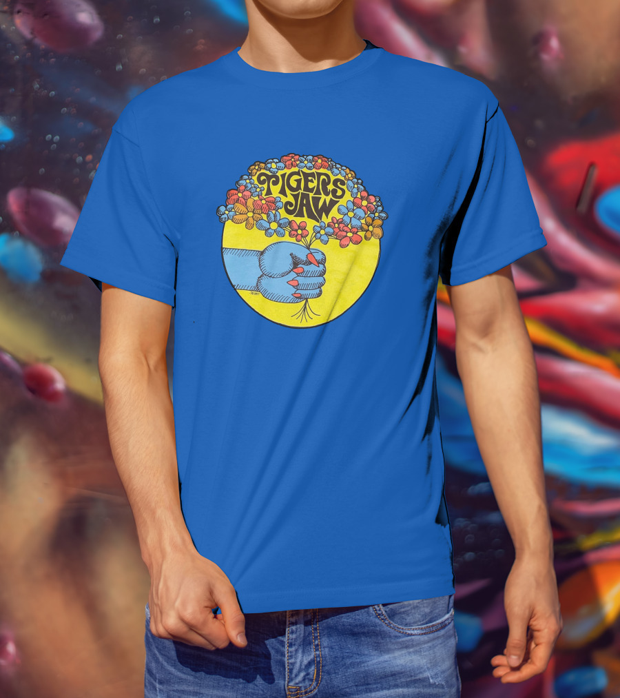 Tigers Jaw Flower Fist Retro Psychedelic Merch T-Shirt