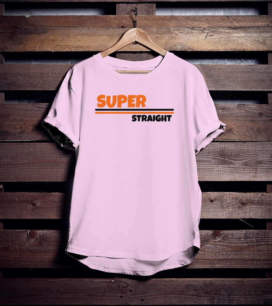 Super Straight Shop Pink Background T-Shirt