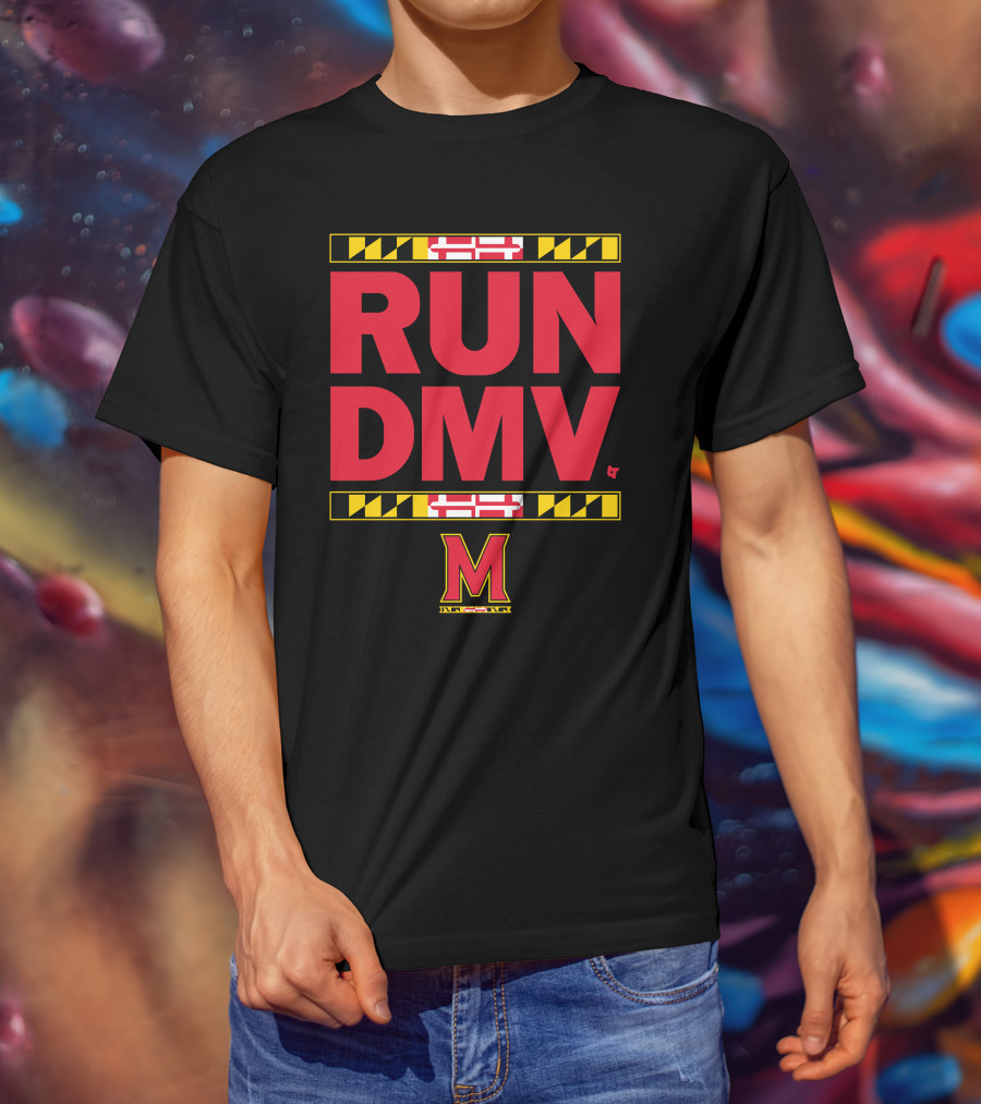 RUN DMV Maryland Flag M Logo Longsleeve T-Shirt