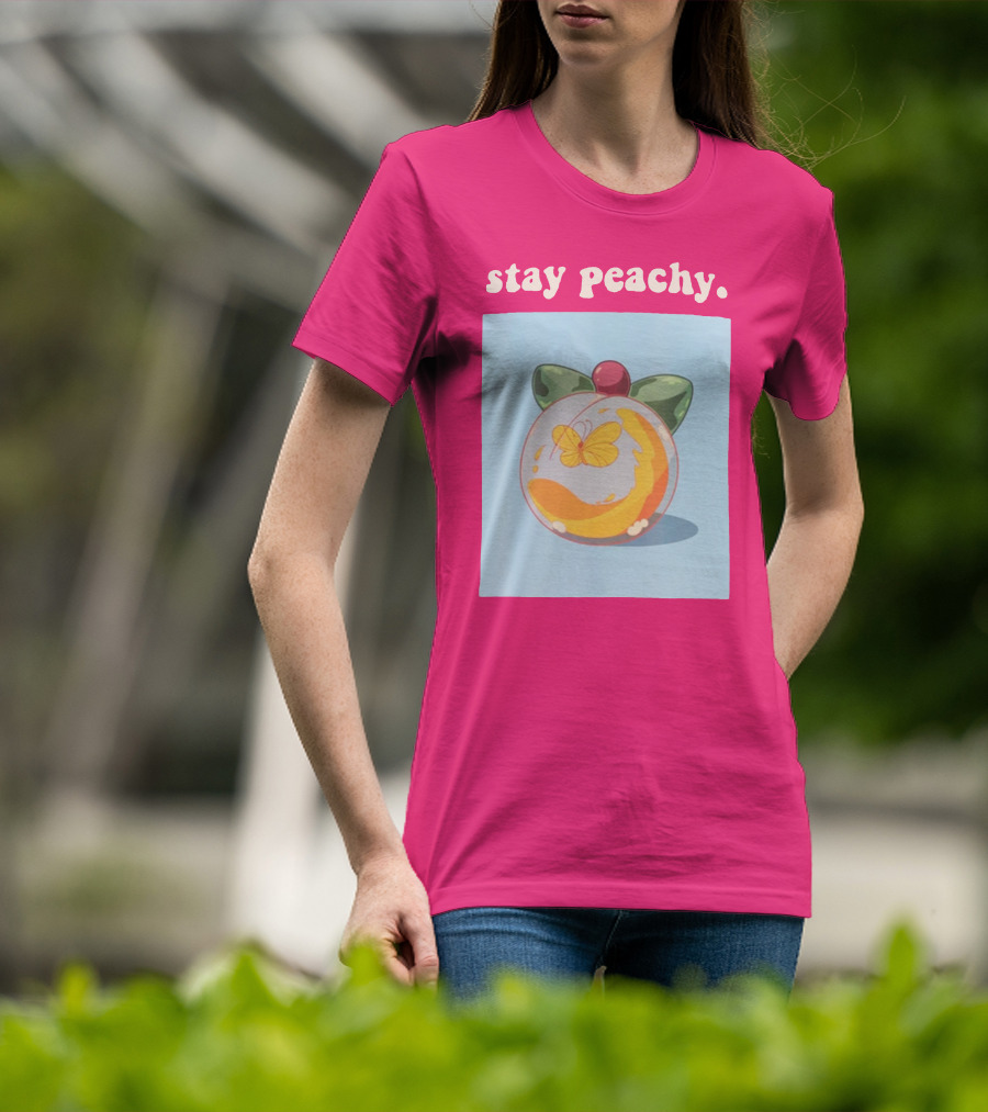 Stay Peachy Butterfly Peachy Squad Merch T-Shirt