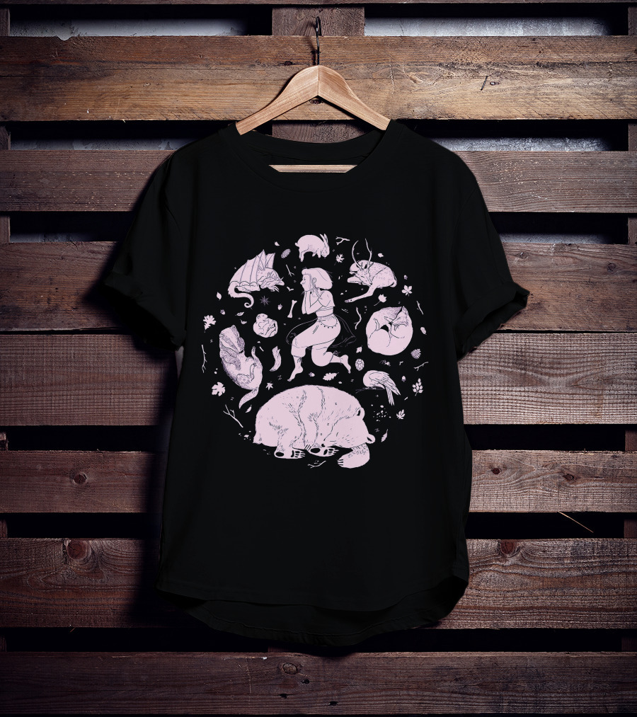 Aurora Shop Fantasy Creatures Dance And Harmony Circle T-Shirt